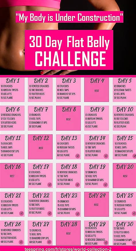 flat stomach challenge 30 days